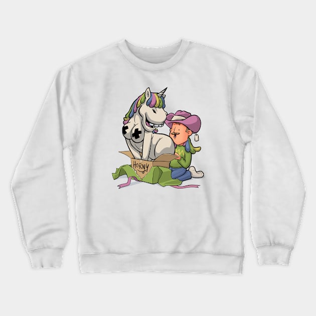 Horny Surprise v2 Crewneck Sweatshirt by MBGraphiX